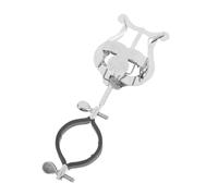 Generico Clip Di Spartiti Supporto Per Microfono Tenore Valvola Punto Sax Soprano In Marcia Leggio Pieghevole Lira Da Marcia Per Clarinetto Strumento Registratore Strumenti Metallo Silver