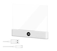 Generico Clip On Book Light - Rechargeable LED Book Lamp | 18.5x15.3cm Flat Reading Light with 3-Modes, Lightweight Bedside Lamp for Study Bedroom Office Dorm Library Travel, Long Battery Glow