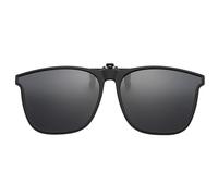 Generico Clip On Occhiali Da Sole - Trasformazione senza sforzo, Polarizzate Sovraocchiali, Protezione UV, Montatura Leggera In PC Metallo, 14cm Filtro Solare | Per Guida & Sport