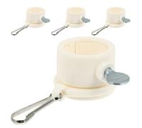 Generico Clip per Bandiere da Giardino 4 Pezzi in Pvc e Acciaio Inox Rotazione a 360 Gradi, Resistente e Facile da Installare per Aste Bandiere All'aperto e Scuole