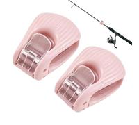 Genérico Clip per canna da pesca, 2 pezzi, antiscivolo, a due livelli, regolabile, portatile, morsetto per pesca con esca, per pescatori, , kayak, canoa, fiumi, stagni e laghi