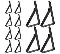 Generico Clip per Tovaglia in Acciaio Inossidabile Nero, 12 Pezzi, Morsetti Antivento per Tavoli da Picnic all'Aperto, Accessori per Feste e Cena