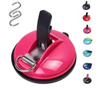 Generico Clip Suction Cup Hanger, Multifunction Heavy Duty Vacuum Wreath Cup Hook, Strong Suction, No Drilling Required, for Kitchens, Bathrooms, Toilets,and Cars (rose)