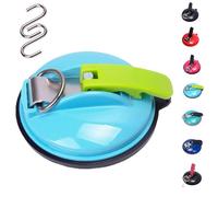 Generico Clip Suction Cup Hanger, Multifunction Heavy Duty Vacuum Wreath Cup Hook, Strong Suction, No Drilling Required, for Kitchens, Bathrooms, Toilets,and Cars (blue)