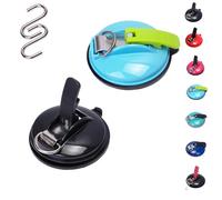 Generico Clip Suction Cup Hanger, Multifunction Heavy Duty Vacuum Wreath Cup Hook, Strong Suction, No Drilling Required, for Kitchens, Bathrooms, Toilets,and Cars (2pcs-3)
