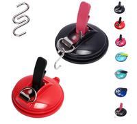 Generico Clip Suction Cup Hanger, Multifunction Heavy Duty Vacuum Wreath Cup Hook, Strong Suction, No Drilling Required, for Kitchens, Bathrooms, Toilets,and Cars (2pcs-1)