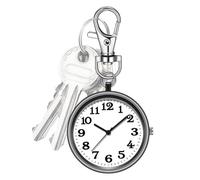 Genérico Clip Watch - Pocket Carabiner Watch | Watch Pendant | Climbing Camping Watch for Doctors Nurses Paramedics | Clip on Carabiner Fob Watch Bag Charm for Families Holidays Friends, nero