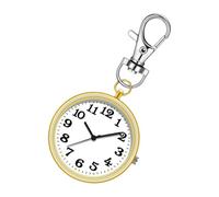 Genérico Clip Watch - Pocket Carabiner Watch | Watch Pendant | Climbing Camping Watch for Doctors Nurses Paramedics | Clip on Carabiner Fob Watch Bag Charm for Families Holidays Friends, Oro, Consulte