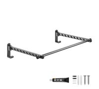 Generico Clothes Drying Rack - Sturdy Wall Mounted Clothes Hanger, Multifunctional Laundry Drying Rack | Lightweight Laundry Hangers, Wall Mounted Folding Indoor Launddry Hanger For Indoor & Outdoor