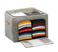 Generico Clothes Storage Bins - Foldable Blanket Organizer With Zipper Lid Large Clothes Storage Box For Wardrobe Bed Sheets Pillows Toys Quilts Jeans Closet Bedroom Dorm