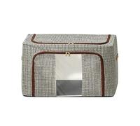 Generico Clothes Storage Bins - Foldable Blanket Organizer With Zipper Lid Large Clothes Storage Box For Wardrobe Bed Sheets Pillows Toys Quilts Jeans Closet Bedroom Dorm