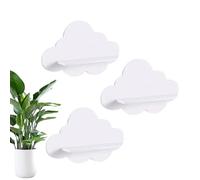 Generico Cloud Wall Shelves, 3 Piece Cute Floating Shelf Set, Aesthetic Storage Organizer for Room Decor, Wall Mounted Shelving for Book Plant Doll Perfume Display, Nursery Kids Bedroom Dorm