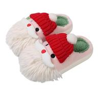 Generico Clown Cotton Slippers, Christmas Santa Slipper, Funny Halloween Slides Cute Animal Cartoon Fluffy Plush House Shoes for Women Men Indoor Outdoor (B,32.5)