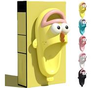 Generico Clown Fish Slides Tongue Kiss Slippers, Clownfish Slipper, Cute Cartoon Animal Shape Slippers, Non-Slip Open Toe Beach Pool Shower Shoes Bathroom Sandals for Adults kids. (YELLOW,37)