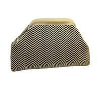 Generico Clutch Purse - Woven Easy Access Lock Closure | Crochet Clutch Purse Dumpling Bag | Women's Color-Block Summer Bag, Casual Beach Evening Wedding Tote, for Commuting Music Festival, 30x9x20cm