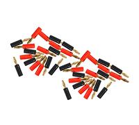 Generico Cndocc35 Spine a banana con vite aperta, viti per cavi di altoparlanti audio, spine placcate in oro, connettore jack audio per cavo stereo per altoparlanti (20 rossi, 20 neri)