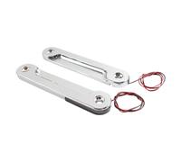 Generico Cndocc35 Staffe per indicatori di direzione anteriori a LED con ammortizzatore a filo, in alluminio CNC cromato per FLHT 98-16 senza staffe per faretti Moto