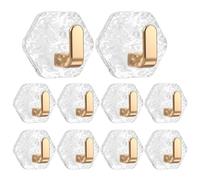Generico Coat Hooks - Acrylic | 2.5 Inch Heavy Duty Adhesive Wall Hooks