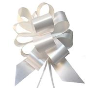 Generico- Coccarde Fiocchi Autotiranti da 5 Cm, Colore Bianco