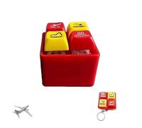 Generico Cockpit Sounds Simulator Keychain, New Aircraft Emergency Alarm, Pilot and Crew Alert Keychain, Perfect for Desk Flying Sessions, for Aviation Fans (Red)