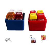 Generico Cockpit Sounds Simulator Keychain, New Aircraft Emergency Alarm, Pilot and Crew Alert Keychain, Perfect for Desk Flying Sessions, for Aviation Fans (Red+Blue)