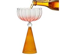 Generico Cocktail Glass, Irregular Gradient Wine Cup, Modern Drink Goblet, Party Beverage Vessel for Home Bar, Whiskey, Champagne, Wedding, Kitchen, Celebration, Dining