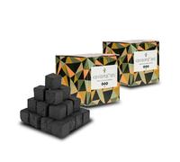 Generico Cocobration Carbone Naturale in Gusci di Cocco 2x1KG - Carbone Premium per Narghilè e Barbecue - Cubi 26mm - Senza Aroma - Lunga Durata e Fumo Denso