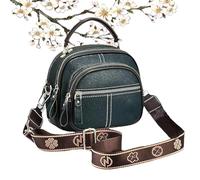 Generico Coefficienta Classic Multifunctional Compartments Adjustable Wide Shoulder Strap Leather Bag, Fashionable women's bags (Blue)