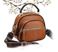 Generico Coefficienta Classic Multifunctional Compartments Adjustable Wide Shoulder Strap Leather Bag, Fashionable women's bags (Brown)