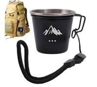 Generico Coffee Cups, Stainless Steel with Portable Design, Camping Mugs for Outdoor Use, Compact Metal Build, Easy Clean Feature, Drinkware Tool, Travel Accessory for Kids, Adults and Family