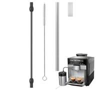 Generico Coffee Machine Milk Hose Frother Accessories Set Replacement Parts | Metal and Soft Silicone Hose Set Attachments for Home Restaurant Daily Maintenance Deep Cleaning Kitchen Appliance Upkeep