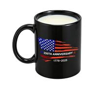 Generico Coffee Mug - 350ml 250th Ceramic Patriotic Drinkware | 250th America Mug Drinking Cup - for Soldier Adults Family Tea Water Milk Celebration P3.74x3.15 inchesarty Gatherings