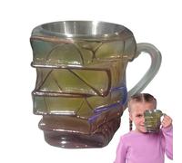 Generico Coffee Mug - Acrylic, 5.12x4.33x5.91in Book Cup Vintage Design | Colorful & Travel-Friendly Drinkware, Book Mug For Home, Kitchen, Restaurant, Hotel, Office, Café