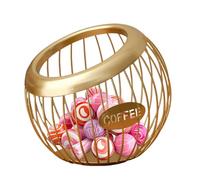 Generico Coffee Pod Basket, Large Capacity Iron Coffee Pod Holder, Stylish Desktop Organizer for Kitchen Counter, Decorative Storage Bowl for Brew Accessories And Capsules