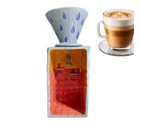 Generico Coffee Pour Over Dripper - Manual Brew Filter Cone for Rich Flavor Extraction | Ceramic Cone with Spiral Rib Design, Reusable Brewing Device for Home Kitchen Coffee Making
