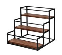 Generico Coffee Syrup Organizer Rack - Metal 3 Tier Bottle Storage Stand