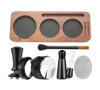 Generico Coffee Tamper - 58mm Coffee Powder Press Tamping Set for Espresso | Precision Stainless Steel Flat Base with Ergonomic Wood Handle for Home, Cafe and Baristas