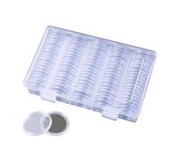 Generico Coin Case, 27mm Coin Box, Coins Collecting Storage, Protect Gasket Holder for Home Travel Display Living Room Exhibition Museum Auction