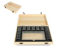 Generico Coin Collection Box Wood | Collezione di Monete Scatola del Supporto di stoccaggio in Legno con Serratura | Monete collettori di Monete Monete Visualizza Un Caso commemorativo
