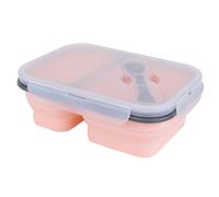 Generico Colapsible Bbento Box | 2-Compartments Foldable Bbento Lunch Box - Large Capacity Food Containers Safe in Dishwasher & Freezer for Adults & Kids