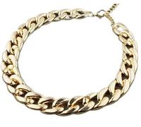 Generico Collana a Catena Spessa - Stile Lungo Colletto in plastica per Donne(Gold Color_43+7cm)