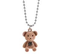 Generico Collana a ciondolo per orso - Accessorio per gioielli da orso chic, ciondolo alla moda | Regalo di Natale e festività per sorella, mamma, amici, favore per feste e amicizia
