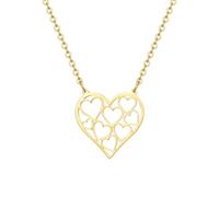 Generico Collana a forma di cuore per donne Hollow Charming Jewelry Tendenza Protettore per il San Valentino di Natale
