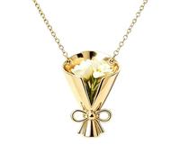 Genérico Collana a forma di vaso | Accessori eleganti e metallici | Collana mini vaso per il giorno della laurea, per figlia, madre, fidanzata, matrimonio, compleanno, appuntamento