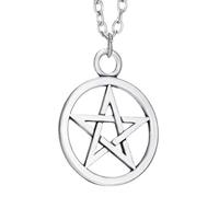 Generico Collana a pentagramma per donne Wicca Wicca Stregoneria Y2k Accessori per gioielli maschili Catena Goth Estetica gotica