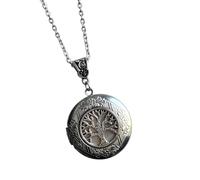 Generico Collana artistica con triquetra e albero progettata con uno scomparto segreto per ricordi, gioielli fotografici