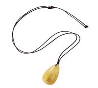 Generico Collana citrina - Ciondolo in giallo, regalo di gioielli in pietra naturale | Elegante collana di pietre preziose per le donne, ciondolo in artigianale per il compleanno, Natale, o