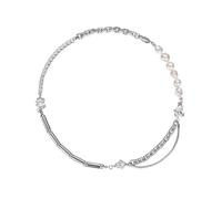 Generico Collana Collare Multi-Elemento per le Donne Asimmetrica a Quattro Catene di Design Misto Clavicola Catena Distintiva