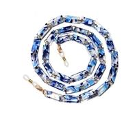 Generico Collana con Catena for Occhiali in Acrilico con venature di Marmo, Cordino Antiscivolo Intorno al Collo, Catene for Occhiali da Sole for Adulti, portaocchiali alla Moda(Blue)