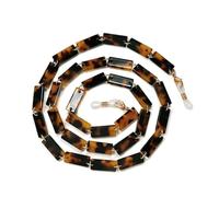 Generico Collana con Catena for Occhiali in Acrilico con venature di Marmo, Cordino Antiscivolo Intorno al Collo, Catene for Occhiali da Sole for Adulti, portaocchiali alla Moda(Orange)